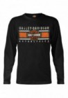 Harley-Davidson Hommes Custom Iconic B&S manches longues col rond Shirt - Noir 30298979