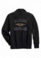 Harley-Davidson Hommes Felt Letter 1/4-Zip Slim Fit Pullover  Noir 99289-19VM