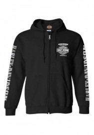 Harley-Davidson Hommes Lightning Crest Full-Zippered à capuche Sweatshirt Noir 30299601