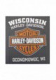 Harley-Davidson Hommes Elongated Orange Bar & Shield Charcoal T-Shirt 30291961