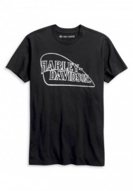 Harley-Davidson Hommes Gas Tank Slim Fit manches courtes T-Shirt Noir 96051-20VM