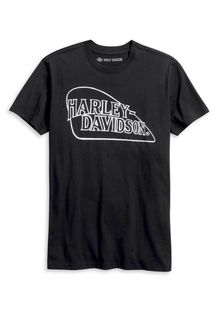 Harley-Davidson Hommes Gas Tank Slim Fit manches courtes T-Shirt  Noir 96051-20VM