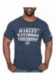 Harley-Davidson Hommes Honor The Roads manches courtes Poly-Blend Tee Shirt  Heather Navy 30297421