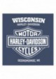 Harley-Davidson Hommes Honor The Roads manches courtes Poly-Blend Tee Shirt  Heather Navy 30297421