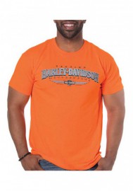 Harley-Davidson Hommes Authentic Moto Ride manches courtes T-Shirt  Safety Orange 30298615