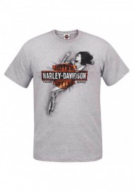 Harley-Davidson Hommes Love Affair manches courtes col rond T-Shirt  Heather Gray R002907