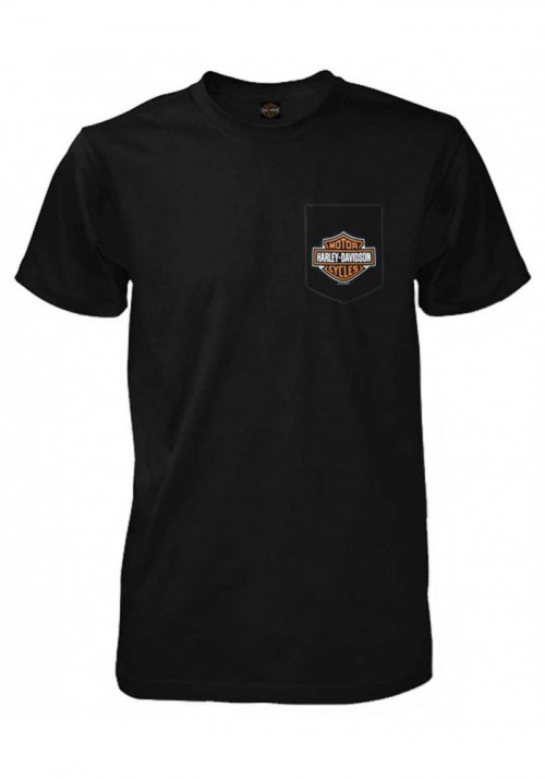 Harley-Davidson Hommes Bar & Shield Logo Chest Pocket manches courtes T-Shirt  Noir 30290027