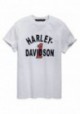 Harley-Davidson Hommes Cracked Print Slim Fit manches courtes Tee Shirt  White 96790-19VM