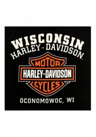Harley-Davidson Hommes Custom Freedom manches courtes col rond Tee Shirt - Noir 30298995