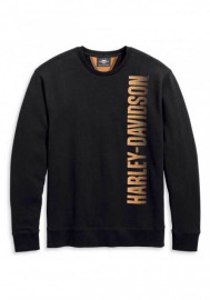 Harley-Davidson Hommes Offset Logo Pullover Sweatshirt Noir 96160-20VM