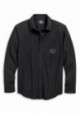 Harley-Davidson Hommes B&S Textured manches longues Shirt  Noir 96121-20VM