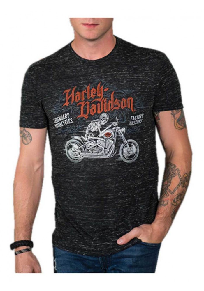 Harley-Davidson Hommes See Ya Later manches courtes Poly-Blend Shirt  Noir Blizzard 30297418