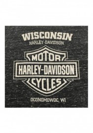 Harley-Davidson Hommes See Ya Later manches courtes Poly-Blend Shirt Noir Blizzard 30297418