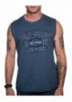 Harley-Davidson Hommes Conquests Sleeveless col rond Muscle Shirt - Blue 30297456