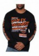 Harley-Davidson Hommes Powerhouse H-D col rond manches longues T-Shirt Noir 30297459