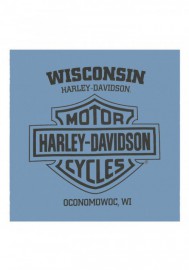 Harley-Davidson Hommes Icon Motorcycle All-Cotton manches courtes Crew T-Shirt Blue 30292395