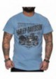 Harley-Davidson Hommes Icon Motorcycle All-Cotton manches courtes Crew T-Shirt Blue 30292395