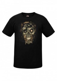 Harley-Davidson Hommes Old Skeleton Rider col rond manches courtes T-Shirt Noir R002696