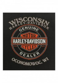 Harley-Davidson Hommes Old Skeleton Rider col rond manches courtes T-Shirt Noir R002696