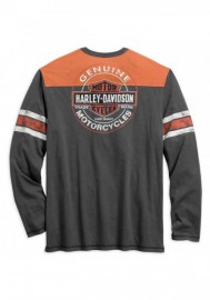 Harley-Davidson Hommes Genuine Oil Can manches longues Henley Asphalt 99064-18VM