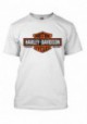 Harley-Davidson Hommes Orange Elongated Bar & Shield White T-Shirt 30291967