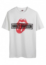 Harley-Davidson Hommes Rolling Stones Mash manches courtes col rond T-Shirt - White 30298859