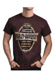 Harley-Davidson Hommes Supreme Poly-Blend manches courtes col rond T-Shirt - Brown 30292392