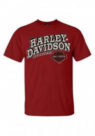 Harley-Davidson Hommes Clever H-D col rond manches courtes T-Shirt Cardinal Red 30292297