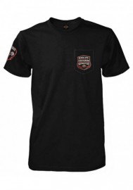 Harley-Davidson Hommes Electrifying Chest Pocket manches courtes T-Shirt - Noir 30292409