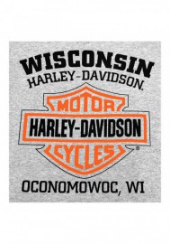 Harley-Davidson Mens Bar & Shield manches longues col rond Fleece Sweatshirt Gray 30293968