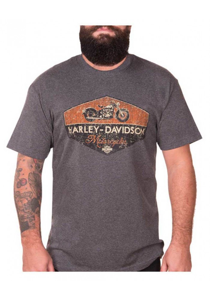 Harley-Davidson Hommes Great Humility manches courtes Poly-Blend T-Shirt Charcoal 30298716