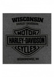 Harley-Davidson Hommes Great Humility manches courtes Poly-Blend T-Shirt Charcoal 30298716