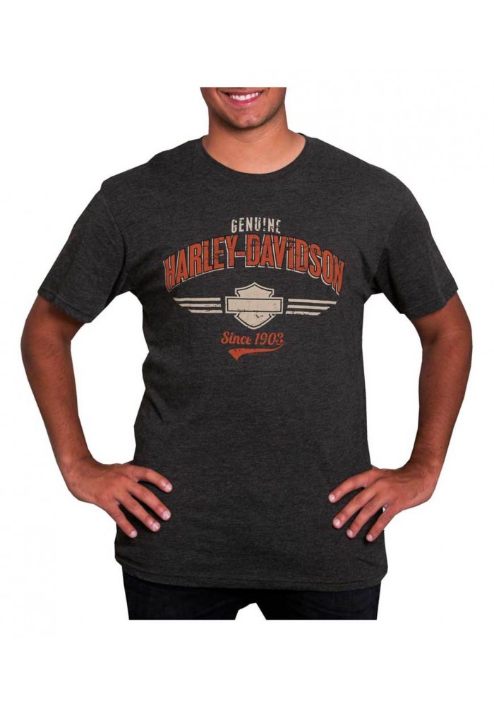 Harley-Davidson Hommes Timeless Distressed manches courtes T-Shirt Vintage Noir 30294656