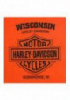 Harley-Davidson Hommes Back Alley manches longues col rond Shirt - Safety Orange 30298766