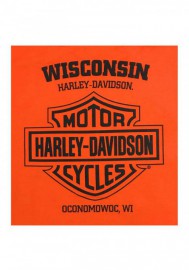 Harley-Davidson Hommes Back Alley manches longues col rond Shirt - Safety Orange 30298766