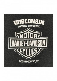 Harley-Davidson Hommes Distressed Snake Poison manches courtes T-Shirt - Charcoal 30292281