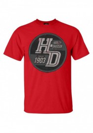 Harley-Davidson Hommes Steamroller col rond manches courtes Cotton T-Shirt Red 30292315