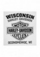 Harley-Davidson Hommes Skull Badge Chest Pocket manches longues Shirt White 30294384
