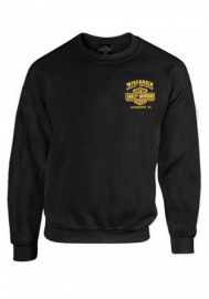 Harley-Davidson Hommes Custom V Eagle Fleece Pullover Crew Sweatshirt - Noir 30298992