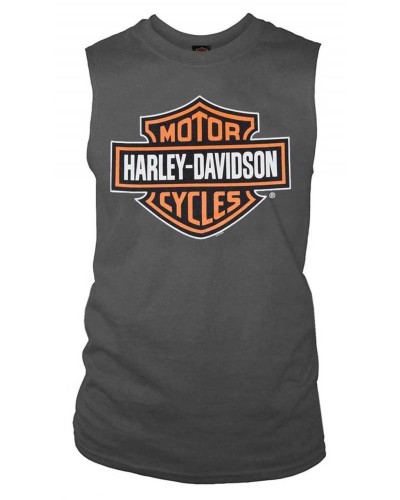 Harley-Davidson Hommes Bar & Shield Muscle Shirt Tank Top  Charcoal Tee Shirt 30296624