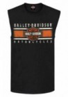Harley-Davidson Hommes Custom Iconic Sleeveless col rond Muscle Shirt - Noir 30298978