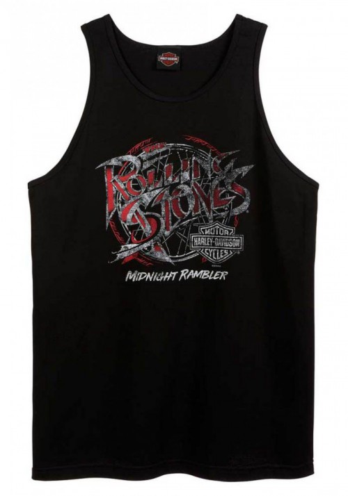 Harley-Davidson Hommes Rolling Stones Midnight Rambler Sleeveless Tank Top  Noir 30298890
