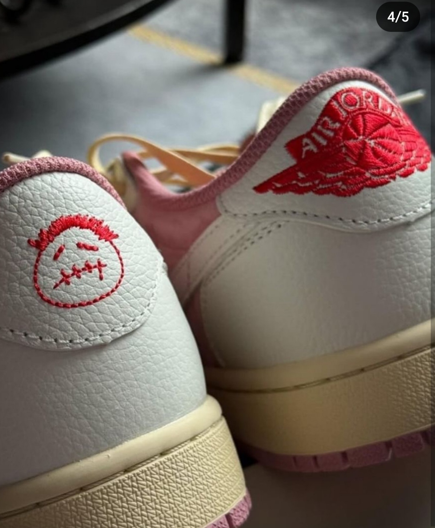 Scott's Air Jordan 1 Low Shy Pink