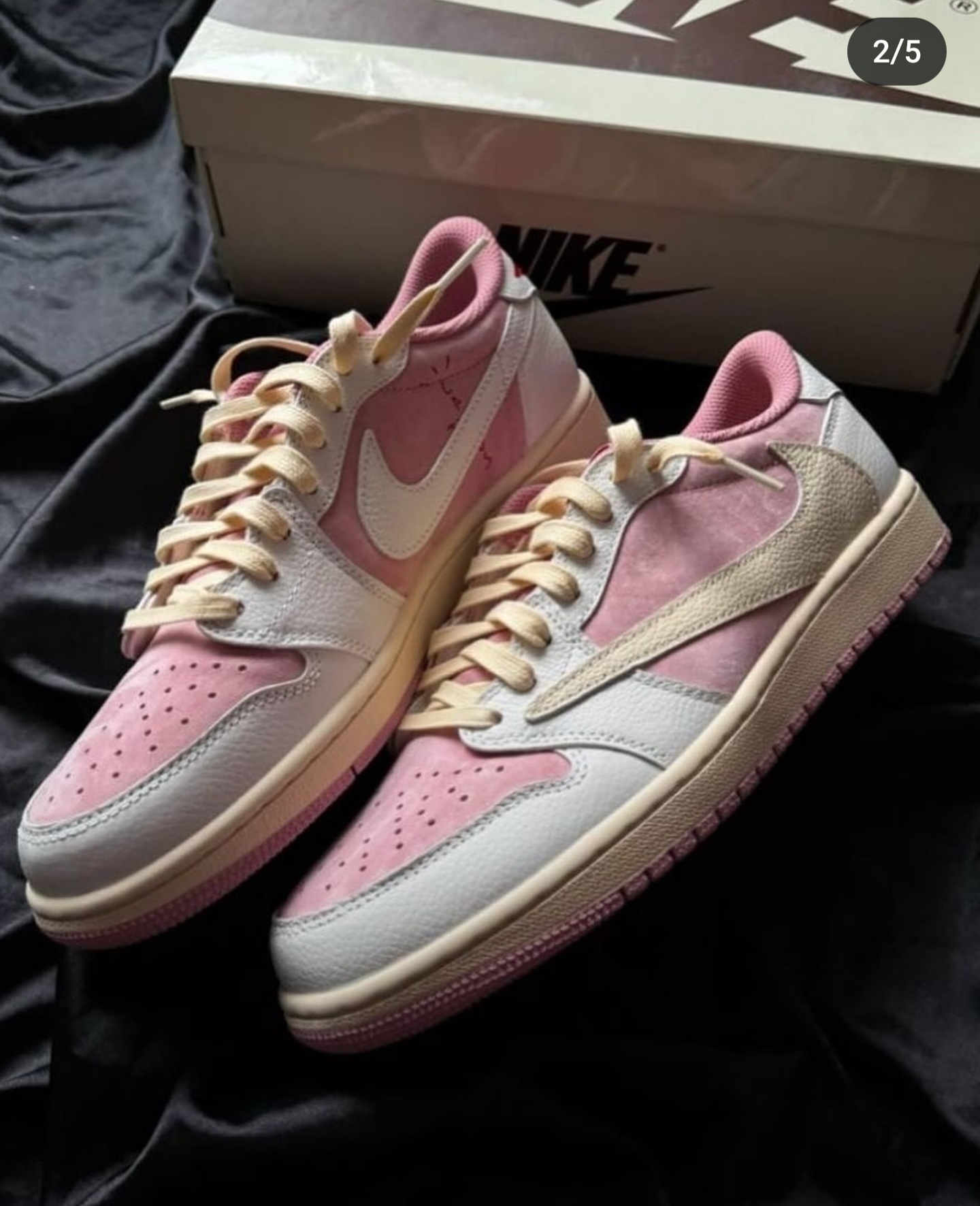 Scott's Air Jordan 1 Low Shy Pink