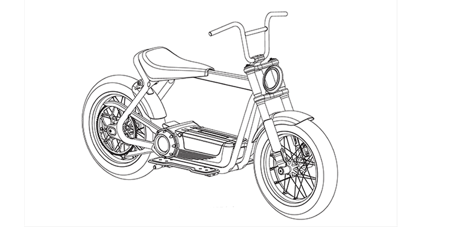 Croquis scooter harley davidson