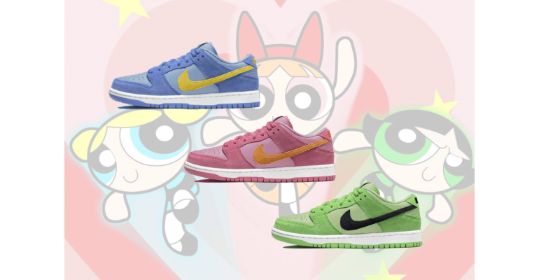 Un Trio de Nike SB Dunks Inspirés des Superhéroïnes de Powerpuff Girls